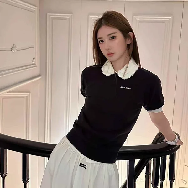 ミュウミュウ シャツ 偽物 Slubbed poplin shirt. シャツ MK1932