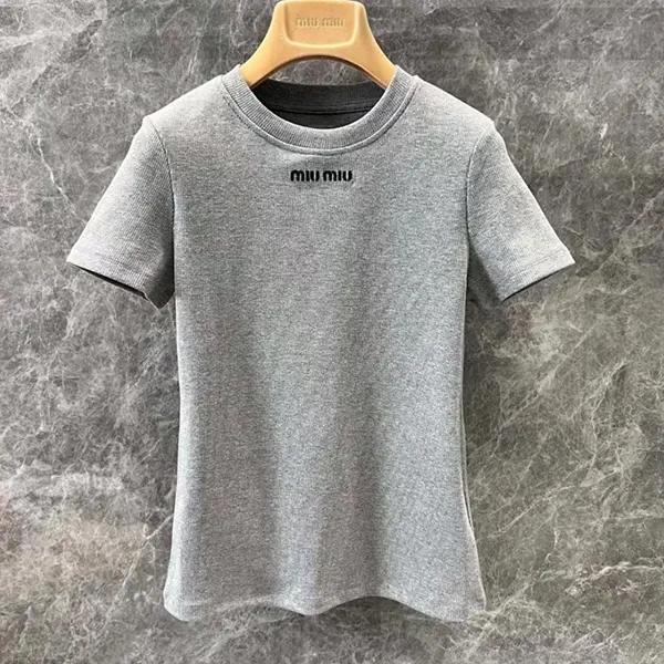 【使いやすさ抜群】ミュウミュウ シームレス メランジ Tシャツ スーパーコピー MJN566