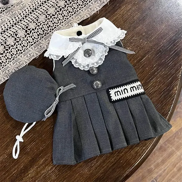 ミュウミュウ 犬用洋服 ハット付き2点セット ペット服 w25070501