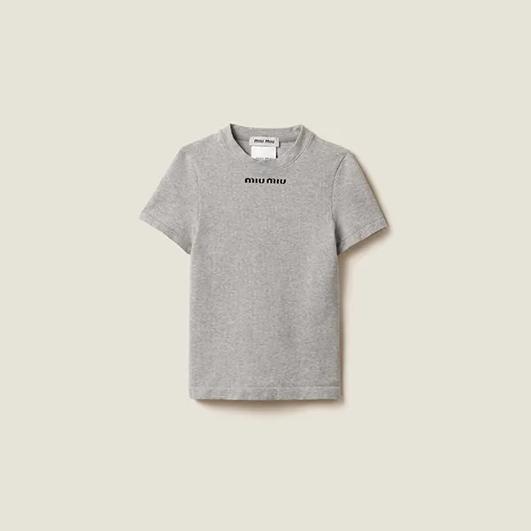 【使いやすさ抜群】ミュウミュウ シームレス メランジ Tシャツ スーパーコピー MJN566
