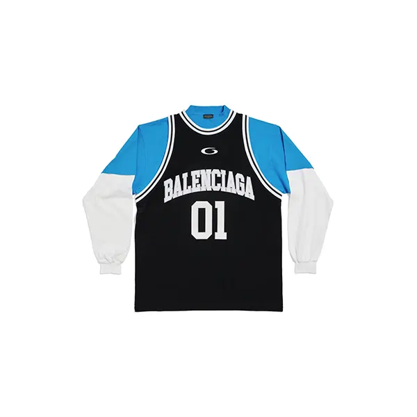 バレンシアガ Basketball Series レイヤード 長袖Tシャツ 822176TR
