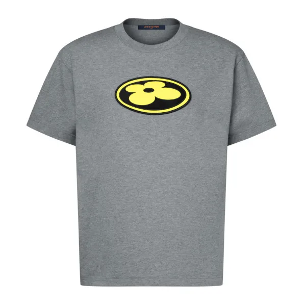 パロディ【光沢感のあるサテンパッチ】ルイヴィトン 偽物☆グラフィックパッチTシャツ 1AIMMD