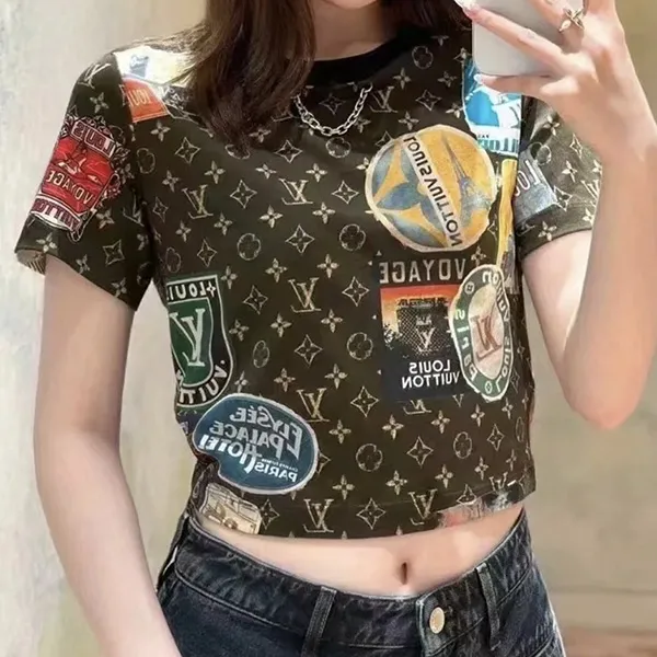定番☆可愛い丈とデザイン☆ルイヴィトン Tシャツ 偽物 エリゼパレスクロップトップ 1AFMYO