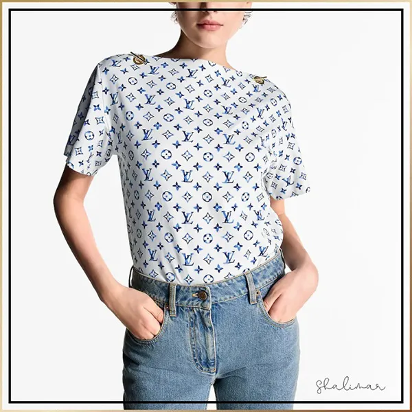 ルイヴィトン モノグラム アクアレル モチーフTシャツ コピー 1AHIZ2
