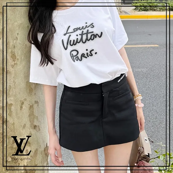 ＊手書きロゴ＊【ルイヴィトン コピー】グローシグネチャー Tシャツ 1AHK91