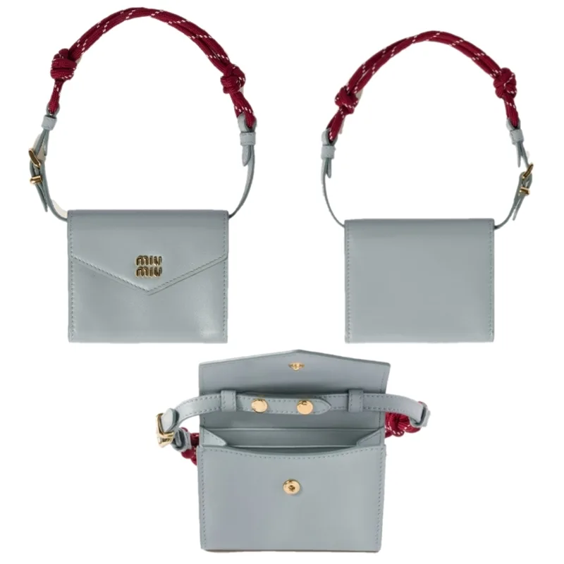 即日発送サービスミュウミュウ 並行輸入品 ロゴ レザー ショルダー財布 7色 miu250831