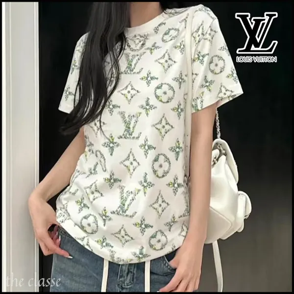【色合い鮮やか♪】ルイヴィトン コピー フローラルモノグラム Tシャツ 1AFGRV