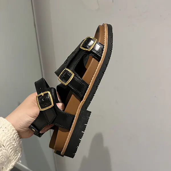 【スタイリッシュ♪】セリーヌ トリオンフ レザー サンダル 25 2色 359743644C.38NO