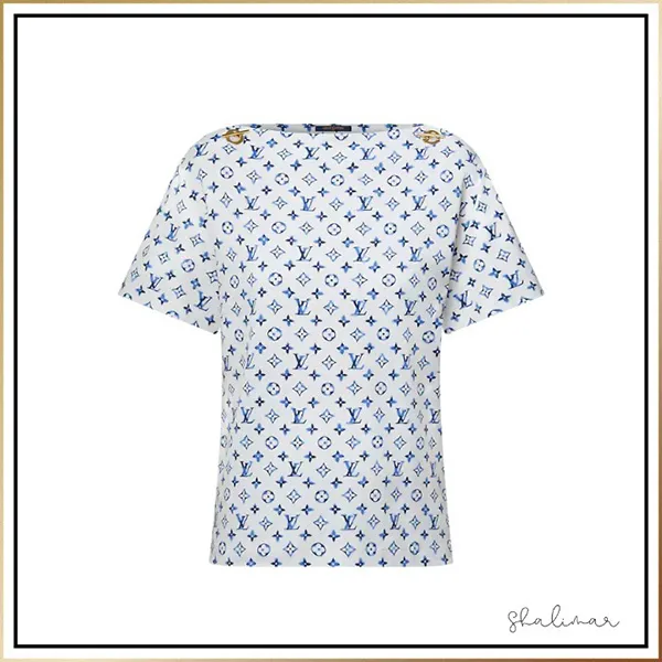 ルイヴィトン モノグラム アクアレル モチーフTシャツ コピー 1AHIZ2