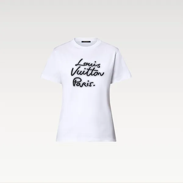 ＊手書きロゴ＊【ルイヴィトン コピー】グローシグネチャー Tシャツ 1AHK91