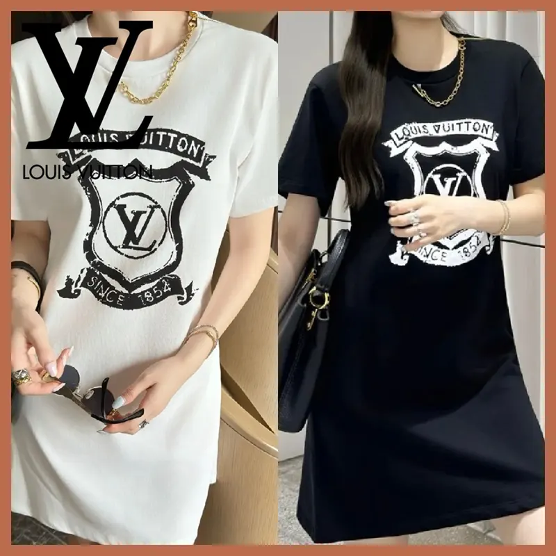 ルイヴィトン クレスト Tシャツドレス スーパーコピー 2色 1AIANQ