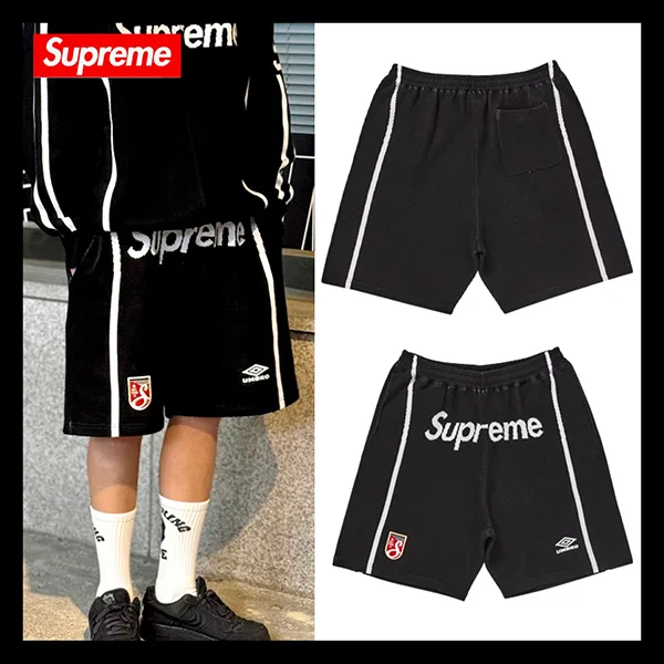 プレゼントに最適【シュプリーム Umbro コピー】Knit Soccer ショートパンツ Black 259121